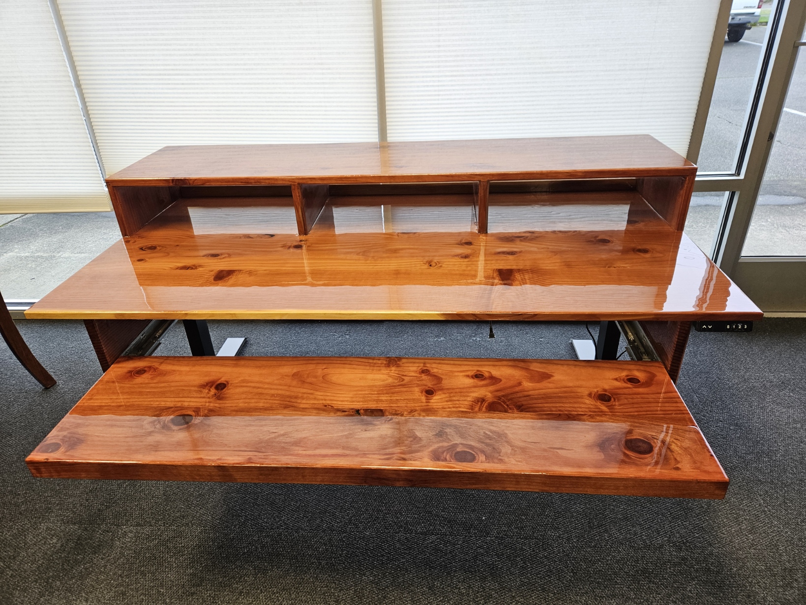 Redwood Office Desk with Epoxy Finish