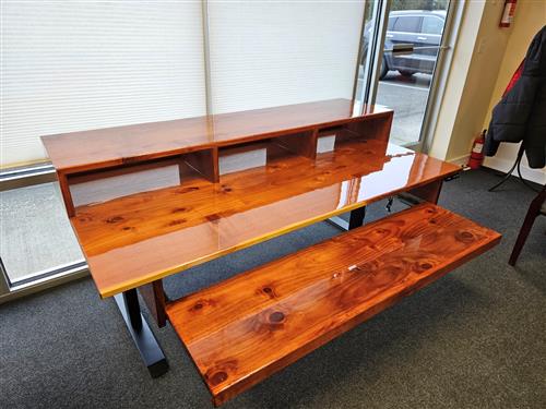 Redwood Office Desk with Epoxy Finish