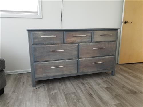 7 Drawer Stained Dresser