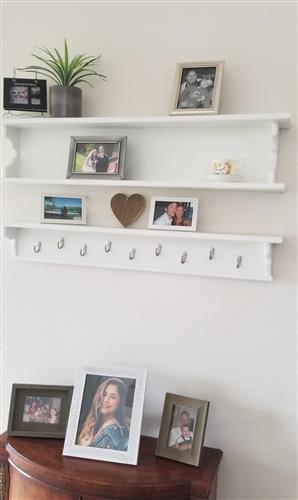 Double Shelving Unit with Hooks